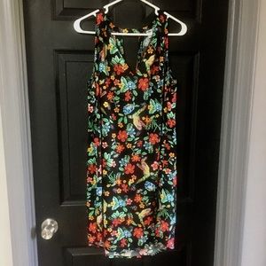 Dress floral birds old navy large sleeveless